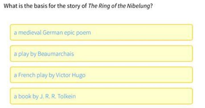 What is the basis for the story of the ring of the nibelung?