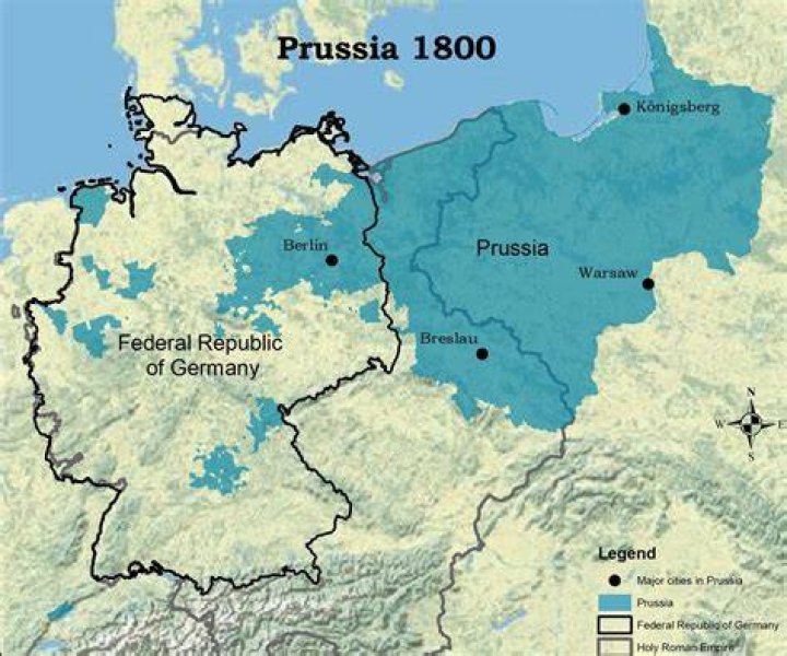 Which districts come under the prussian rule?